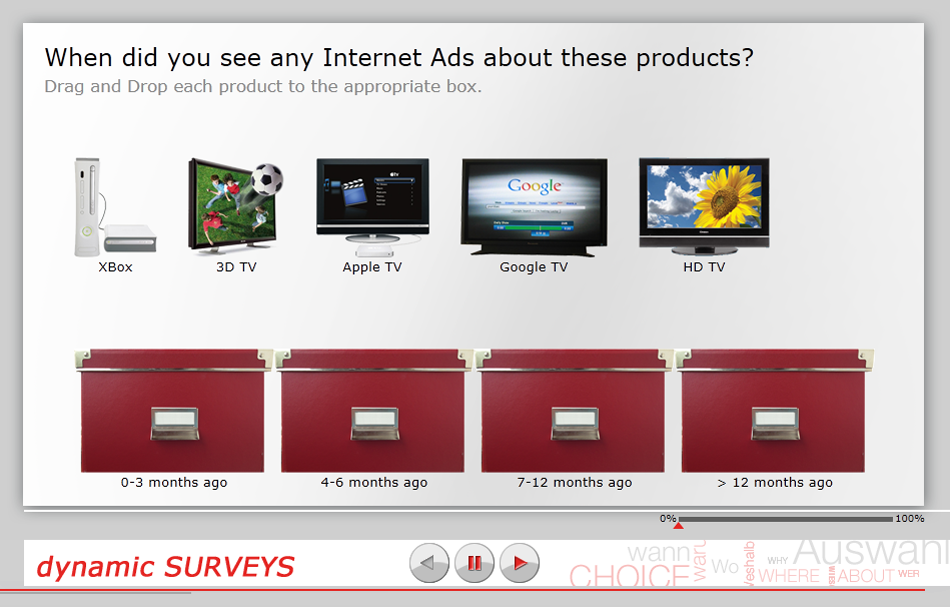 Dynamic Surveys Drag And Shelf
